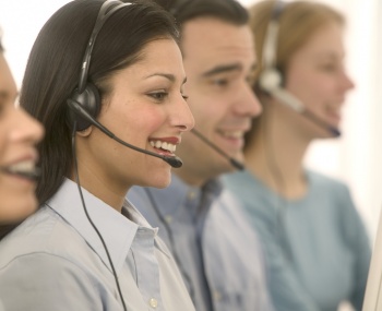 Smiling Telemarketer